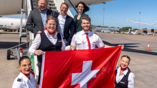 Bristol Airport welcomes inaugural Edelweiss flight from Zurich