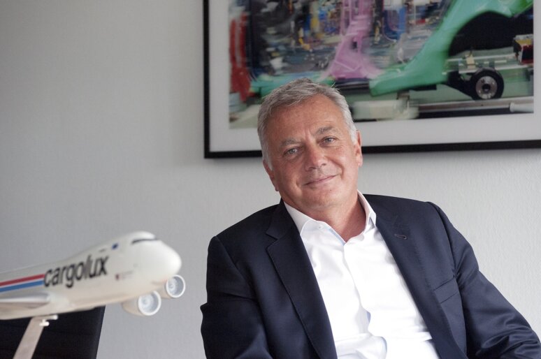 A picture of Jason Holt the new Chairman of Bristol Airport, white shirt and suit