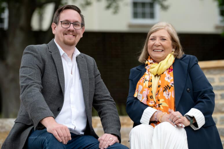 Richard Williams-Pears and Janet Shreeve, two of the founding team of AgoraStaff sitting side by side