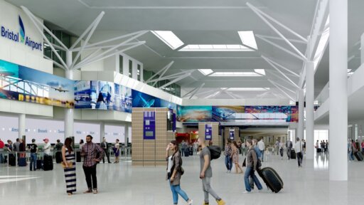a graphic of the proposed new Check-In Area at Bristol Airport